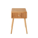 Ava - Mesita de noche con 1 cajón - Madera clara