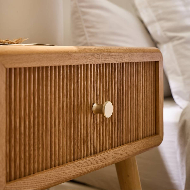 Ava - Mesita de noche con 1 cajón - Madera clara