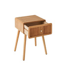 Ava - Mesita de noche con 1 cajón - Madera clara