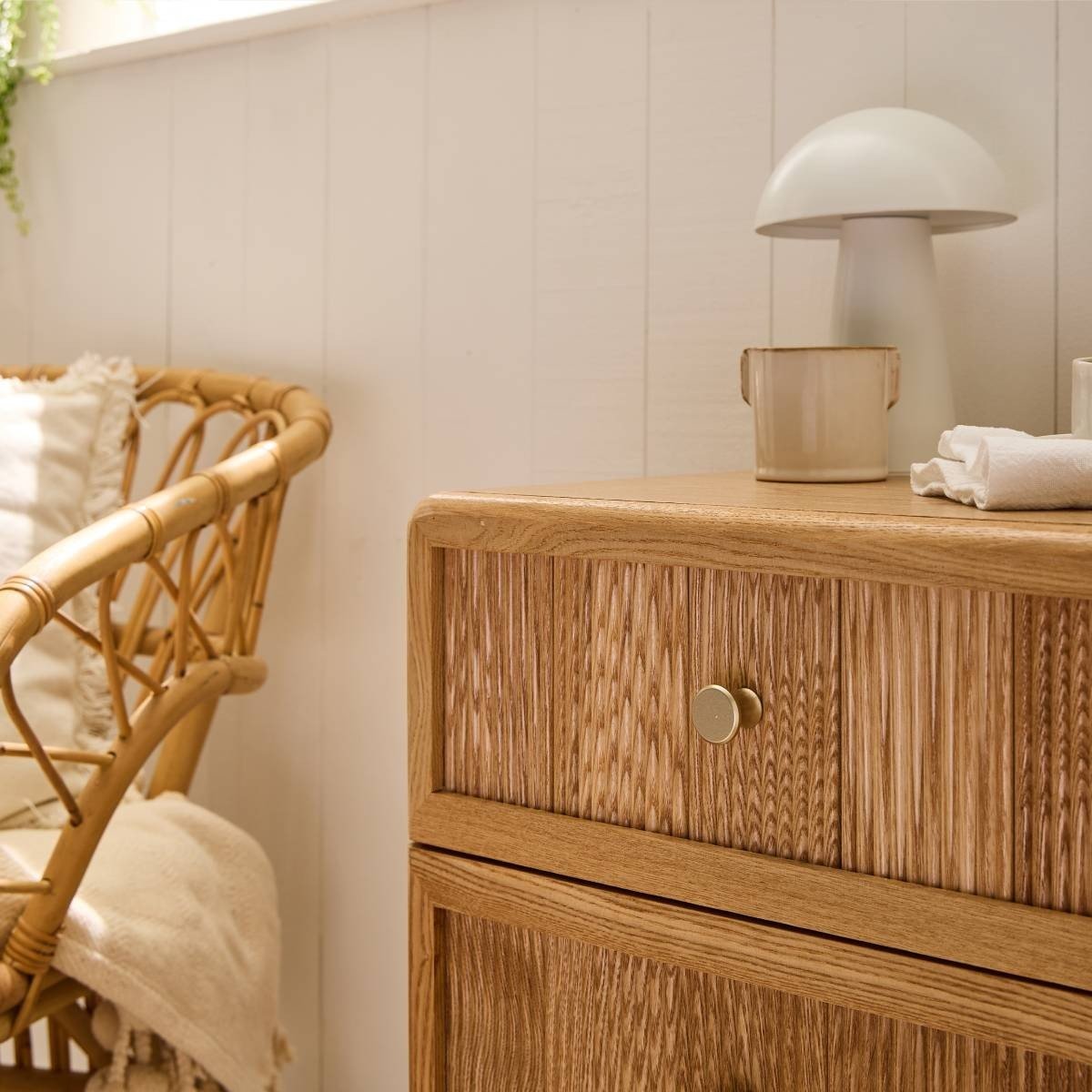 Ava - 3 Drawer Bedside Table - Laminated