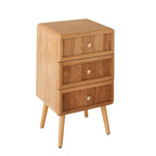 Ava - 3 Drawer Bedside Table - Laminated