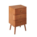 Karl - 3 Drawer Bedside Table - Rounded Edges
