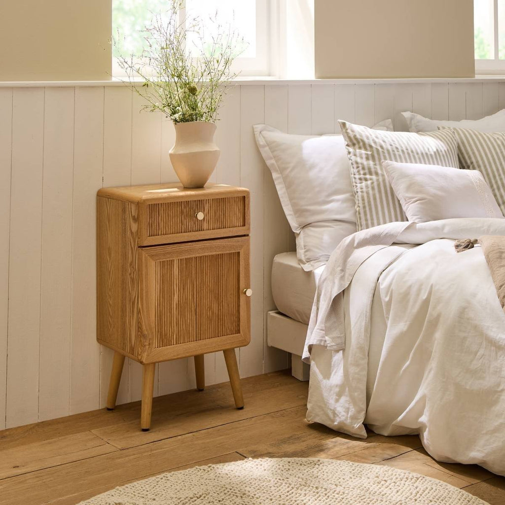 Ava - Bedside table 1 drawer / 1 door - Laminated