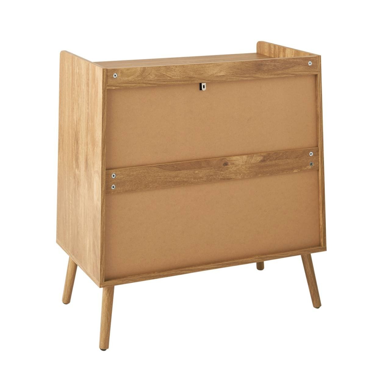 Palmo - Chest of 3 Drawers / 1 Door - Wood & Rattan