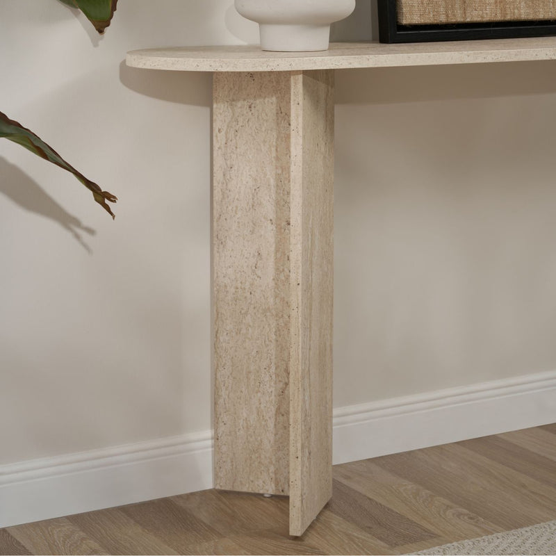 Console D'Entrée Design Sira - Travertin