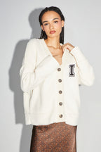 Chaqueta tipo cárdigan blanca Preppy de The Jackson