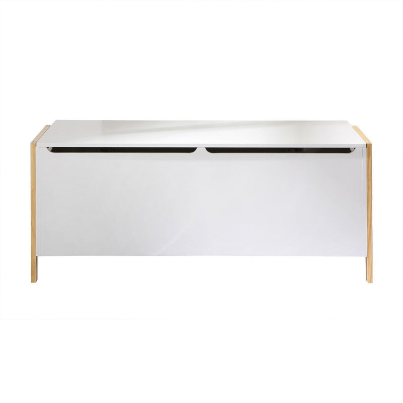 Caja De Almacenamiento Con 2 Compartimentos Para Niños - Blanco