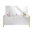 Caja De Almacenamiento Con 2 Compartimentos Para Niños - Blanco