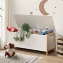 Caja De Almacenamiento Con 2 Compartimentos Para Niños - Blanco