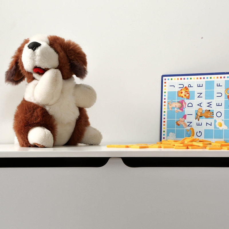 Caja De Almacenamiento Con 2 Compartimentos Para Niños - Blanco