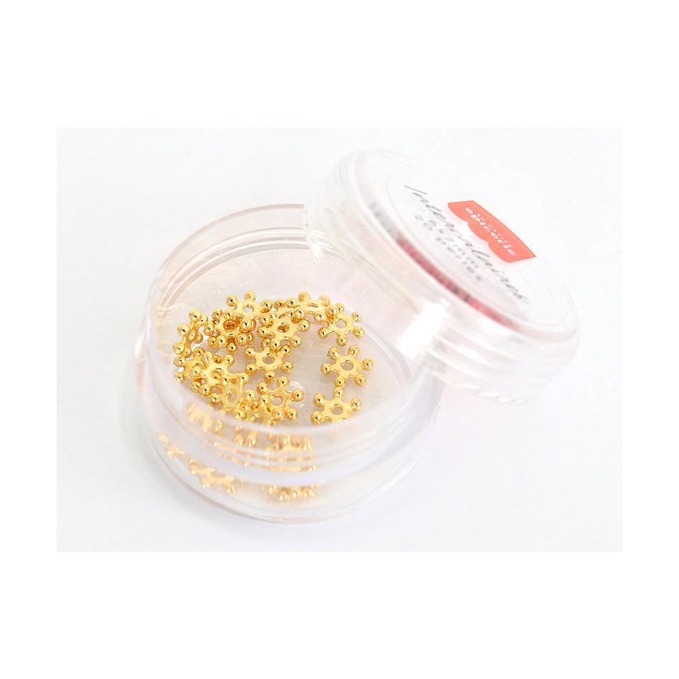 Box of 20 Heishi Spacer Beads - Golden Flower 6X2Mm