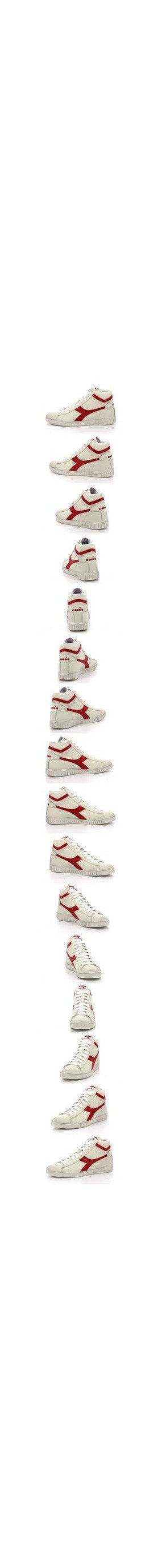 Diadora - Sneakers Haut Game L Hi Waxed - White/Red Pepper - Mixte