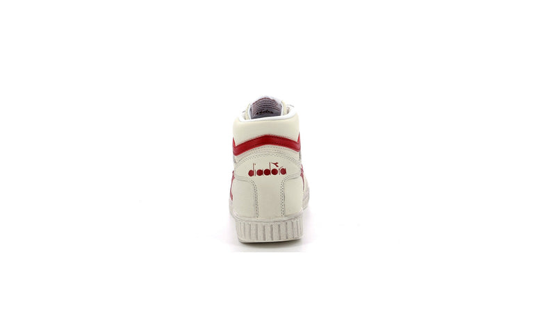 Diadora - Sneakers Haut Game L Hi Waxed - White/Red Pepper - Mixte