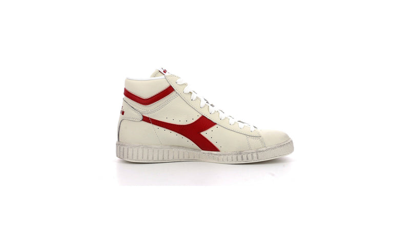 Diadora - Sneakers Haut Game L Hi Waxed - White/Red Pepper - Mixte