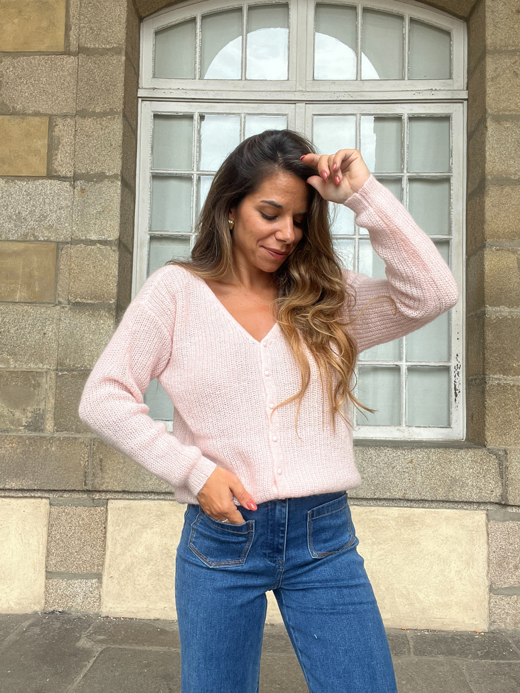 Alice Pink Wool Cardigan