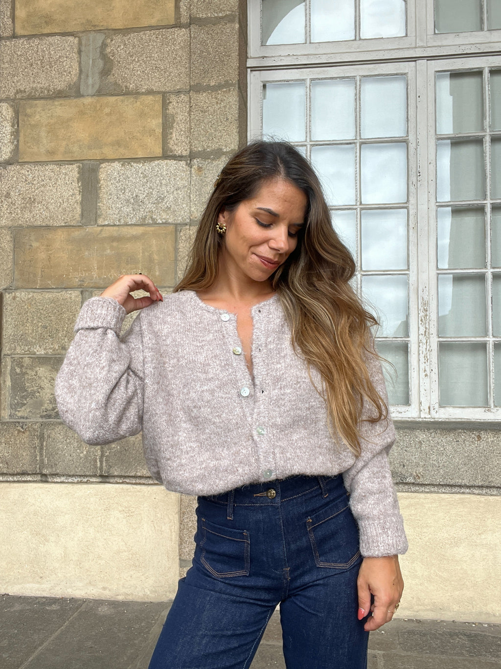 Charlie Taupe Cardigan