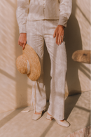 Pantalon Capri brodé