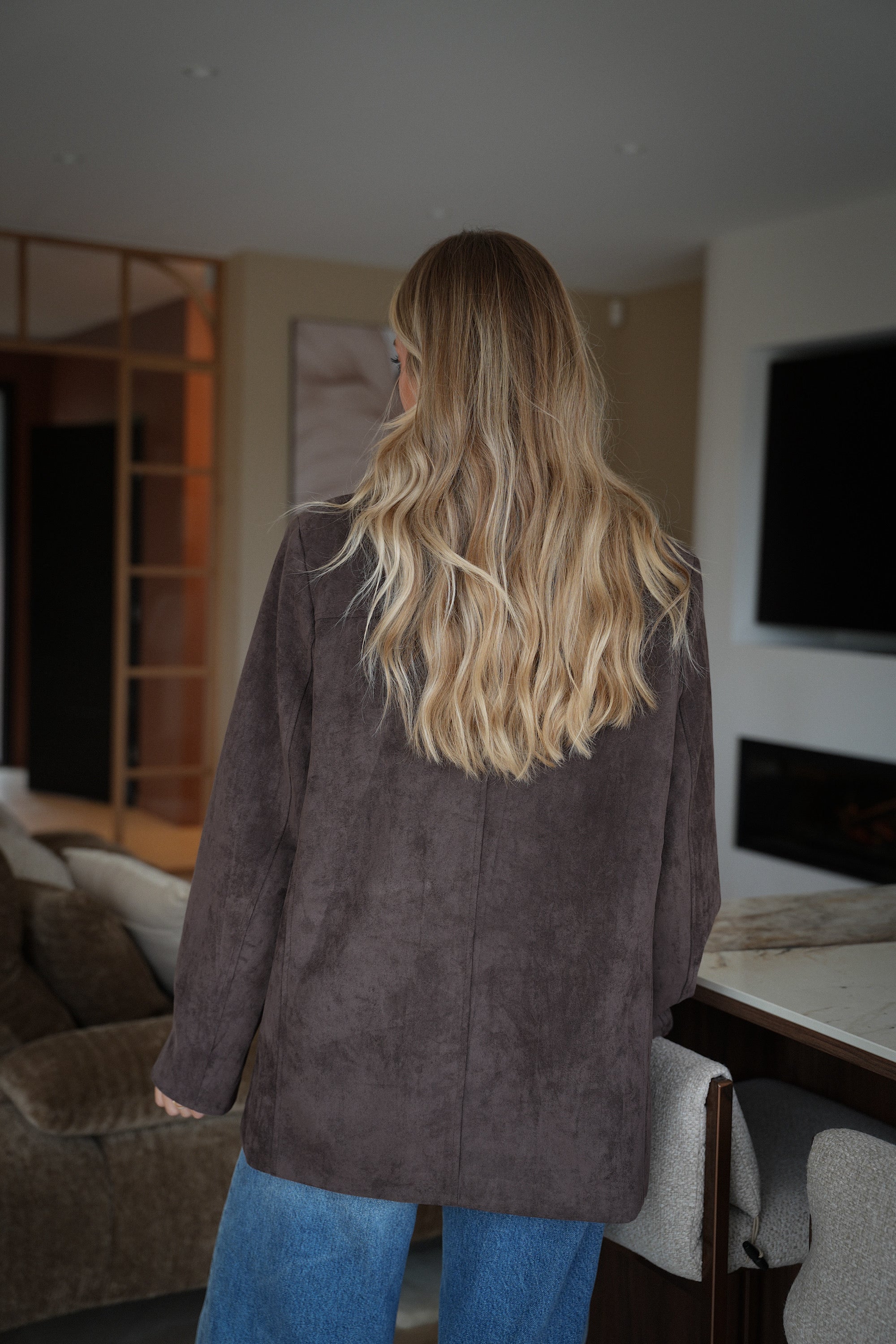 Trecy Chocolat - Suede Blazer
