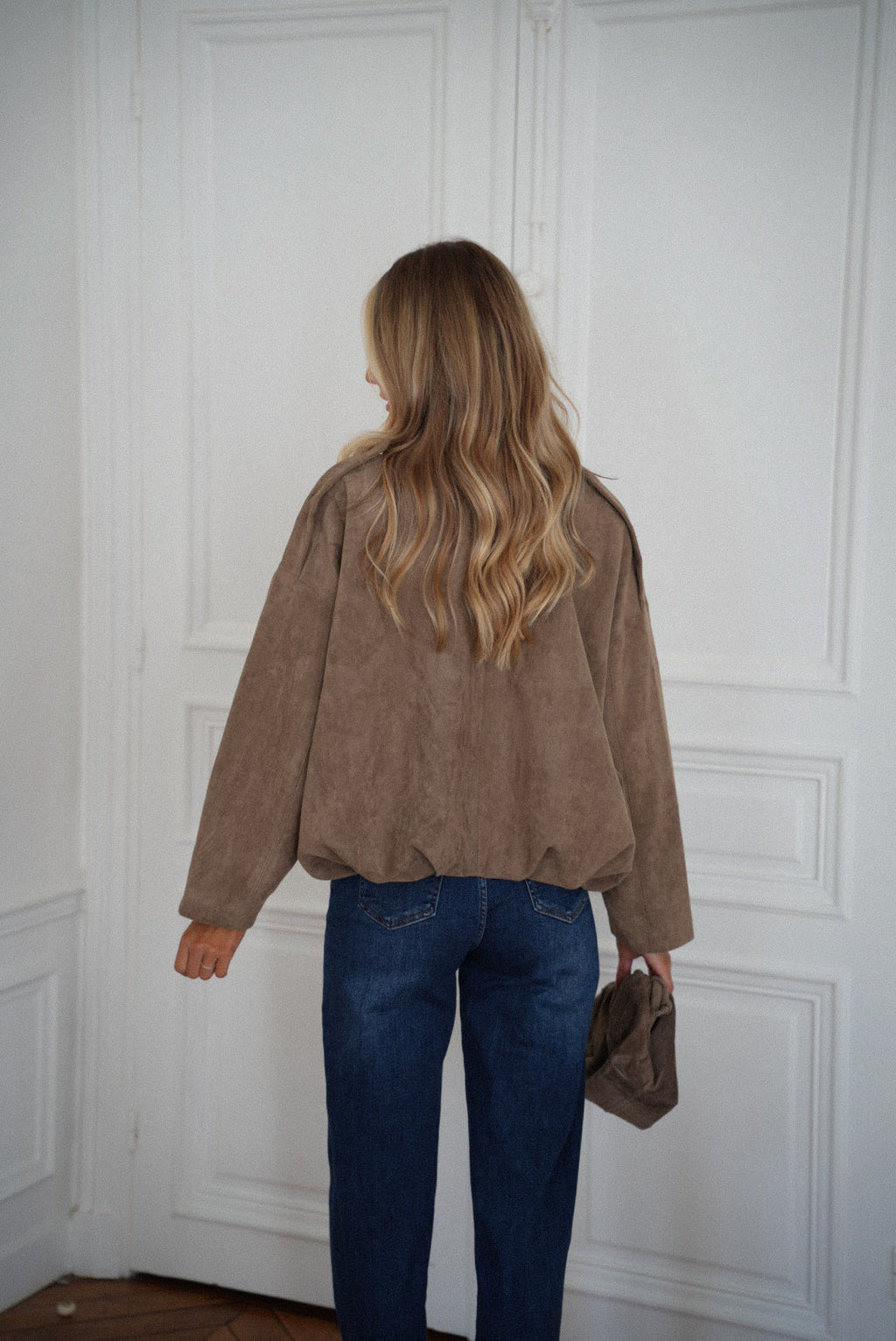 Delfine Taupe - Suede Jacket