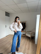 Gaia white mohair and wool knit