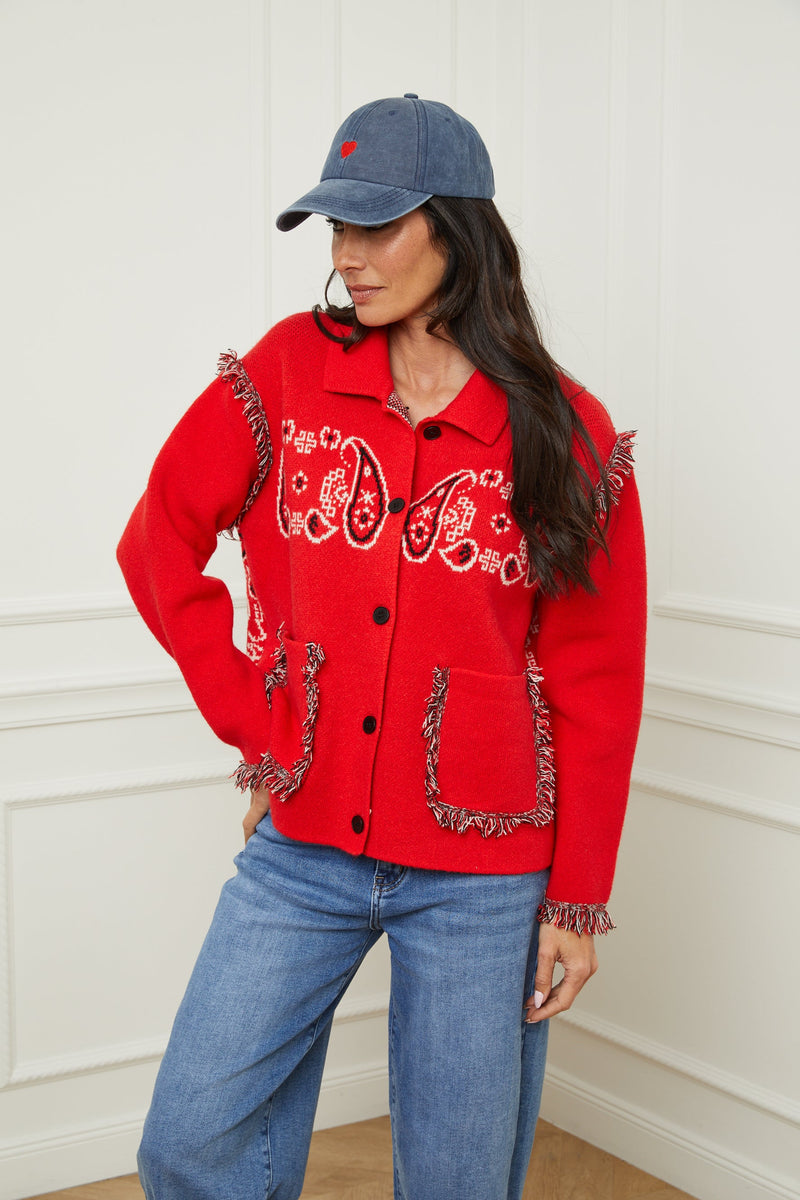 Gilet Veste Coachella Rouge