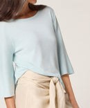 Jersey Manga Corta - Azul Agua - Mujer