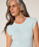 Jersey Manga Corta - Azul Agua - Mujer