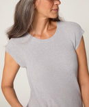 Jersey de manga corta - Gris claro - Mujer