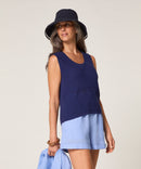 Jersey de manga corta - Azul marino - Mujer