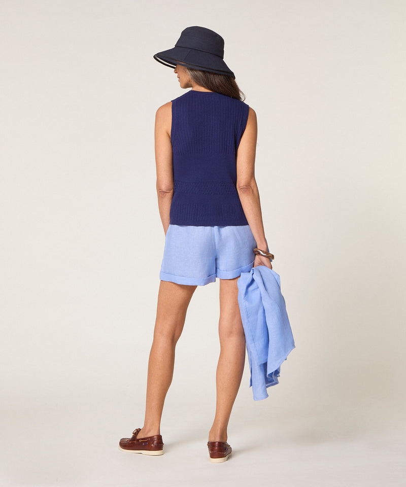 Jersey de manga corta - Azul marino - Mujer