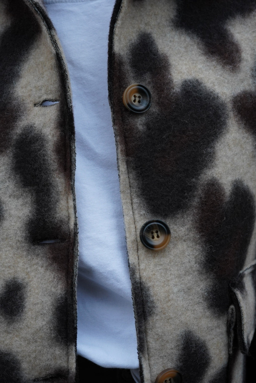Gabrielle Cowhide Jacket Ecru