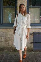 Angèle Shirt Dress White