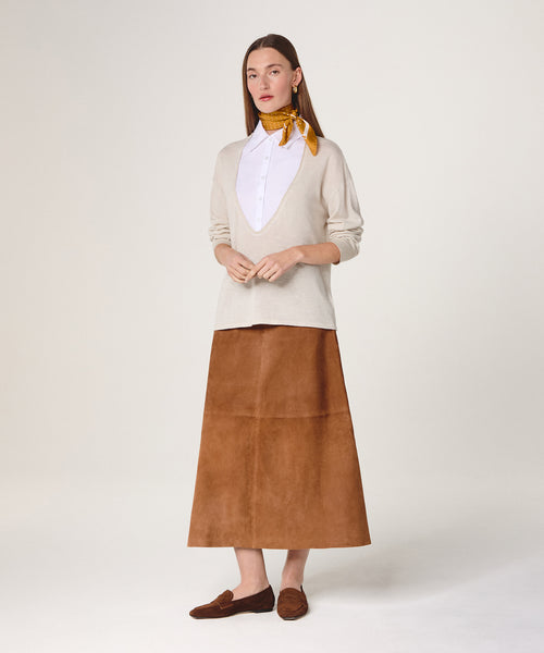 Jersey de manga larga - Blanco Crudo - Mujer