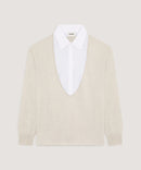 Jersey de manga larga - Blanco Crudo - Mujer