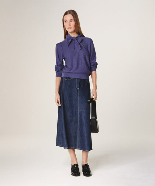 Jersey con cuello lavalliere - Violeta Parma - Mujer