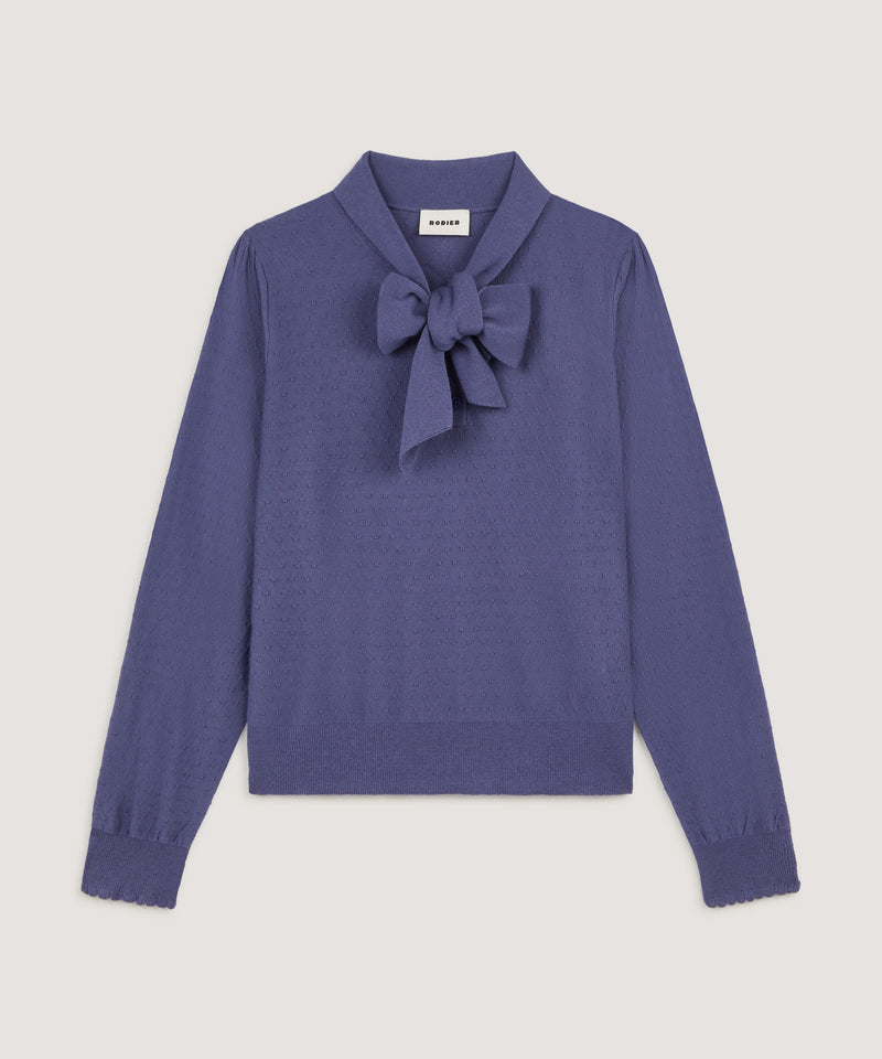 Jersey con cuello lavalliere - Violeta Parma - Mujer