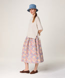 Jersey de cuello redondo y manga corta - Blanco Crudo - Mujer