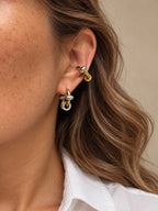 Boucles D'Oreilles Elara Bicolore - Anneau Doré Ou Argent