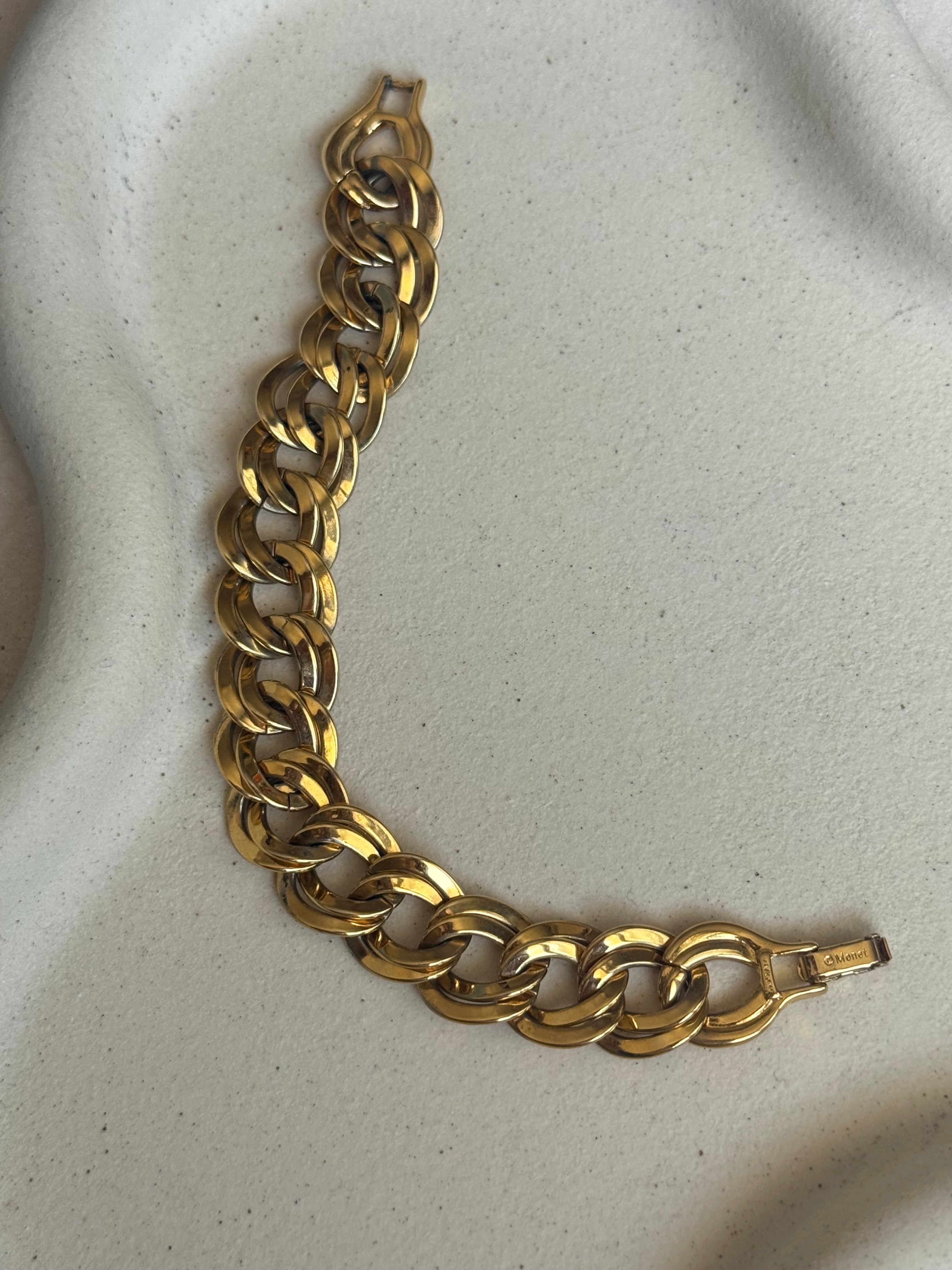 Monet - Pulsera Vintage - Malla Dorada