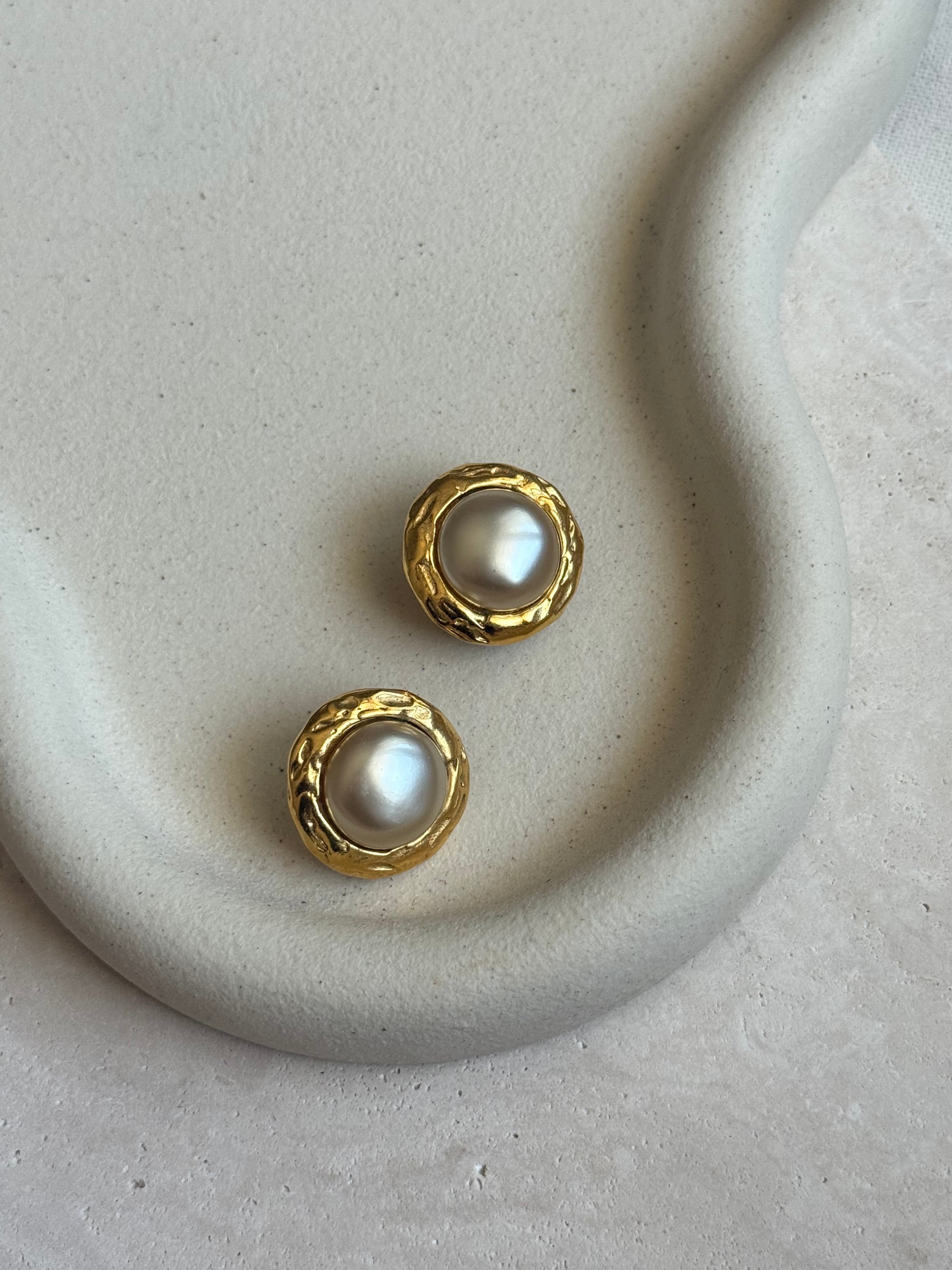 Pendientes Chanel vintage - Perlas de fantasía