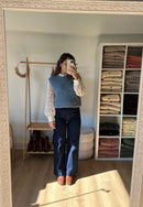 Adèle Jean Blue Sleeveless Sweater