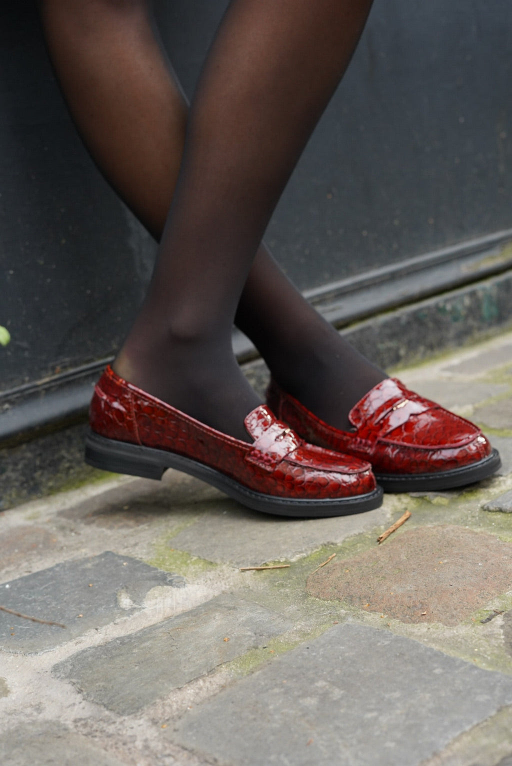 Ovana Burgundy Leather Loafers