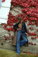Paul Trench Navy/Leopard