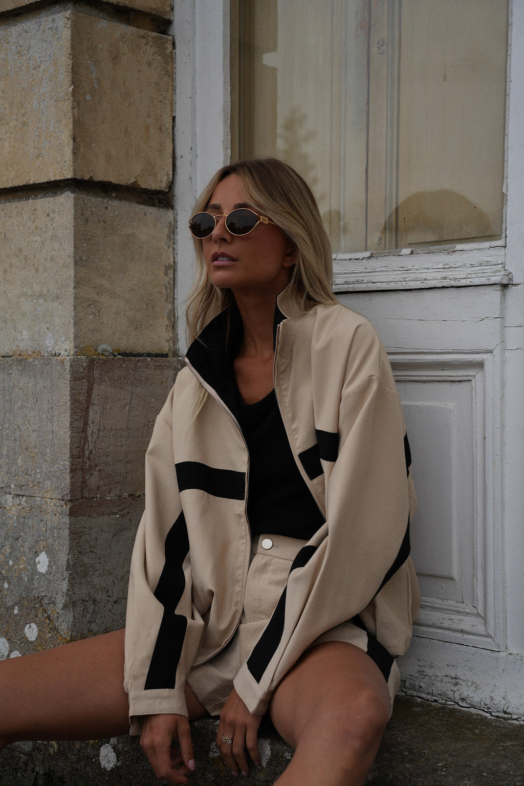 Veste À Bandes - Sael Beige