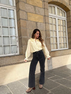 Blouse Brune jaune pâle