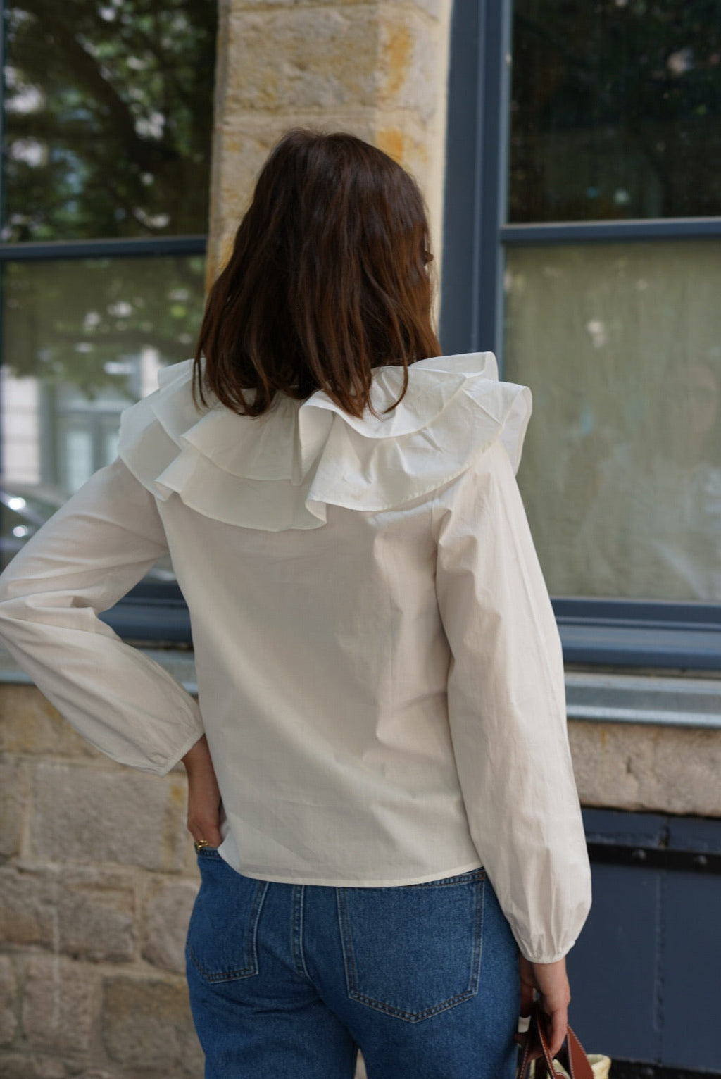 Joséphine Blouse Large White Collar