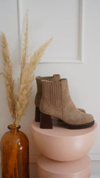 Aurore Taupe Ankle Boots