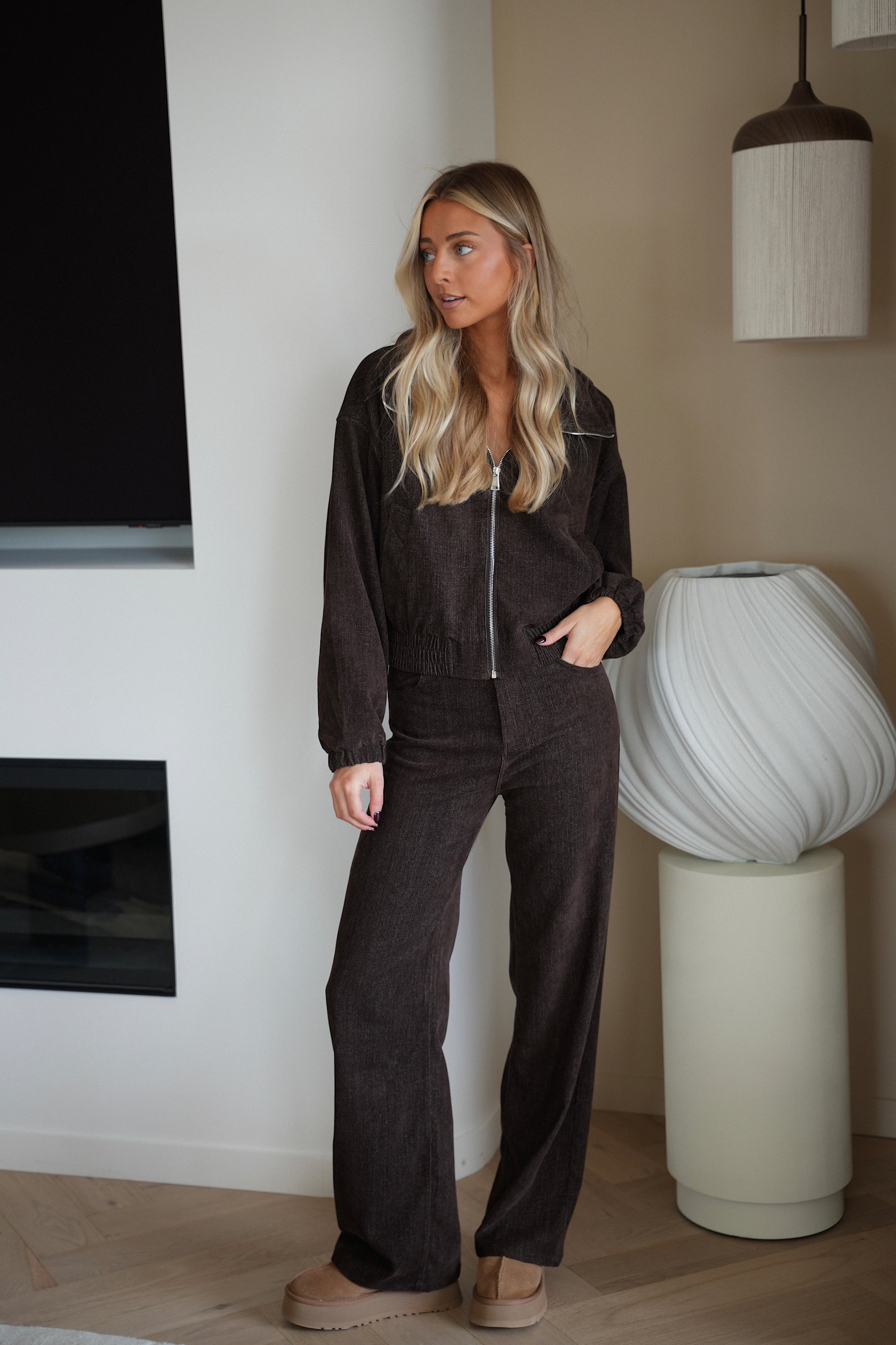 Veste Zippée Nina - Chocolat