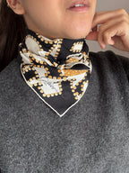Bufanda Cartier – Modelo Blanco Y Negro