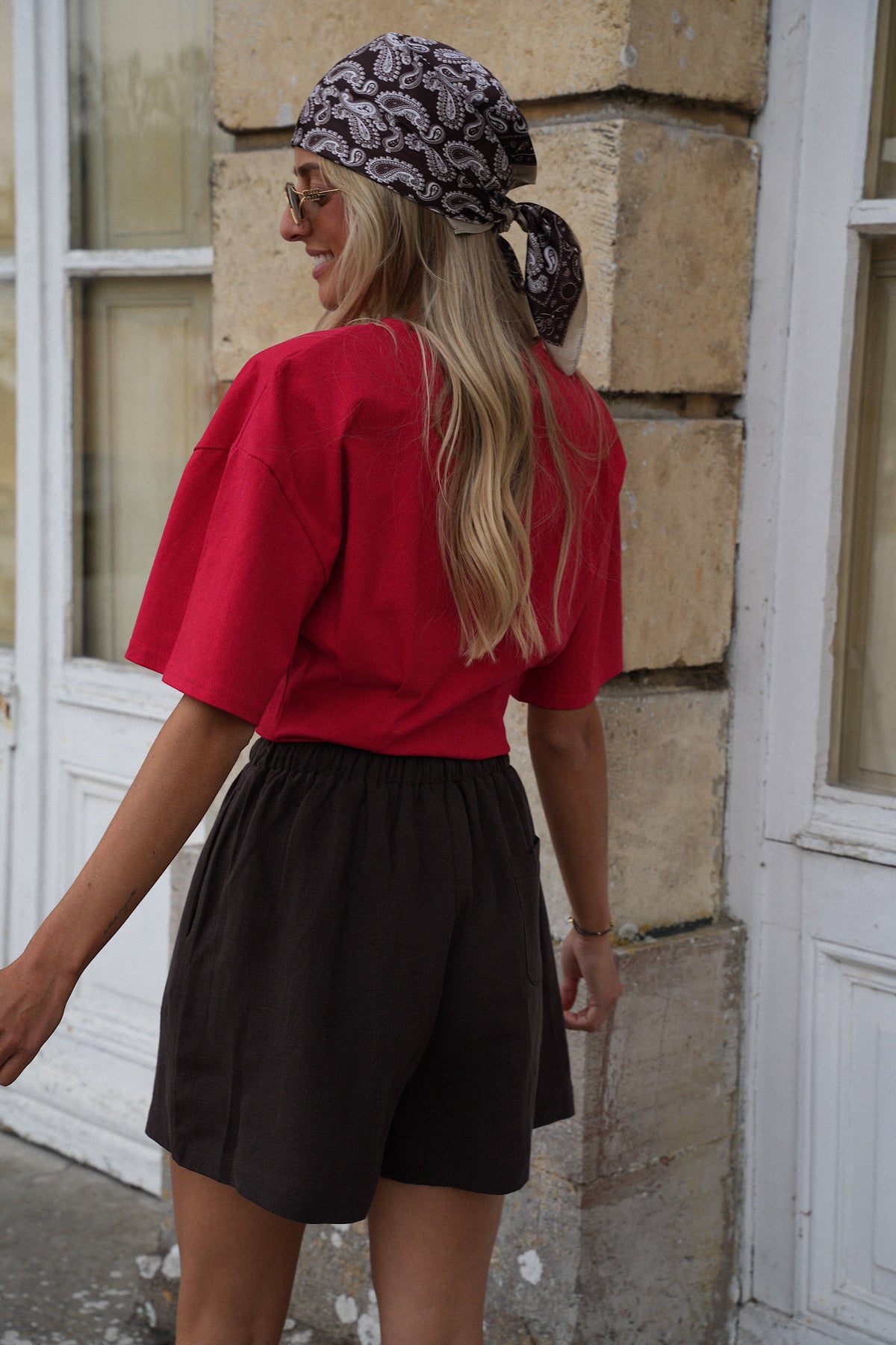 T-Shirt Sfiancata Albane - Rosso